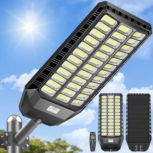 DEEPN Solar Lights Outdoor 1440 LEDs IP67 Waterproof Ultra Bright Outdoor Lamp with Motion Sensor & Remote Wide-Area Dusk to Dawn Security Lighting for Yard, Parking Lot, Porch, Garages, Garden