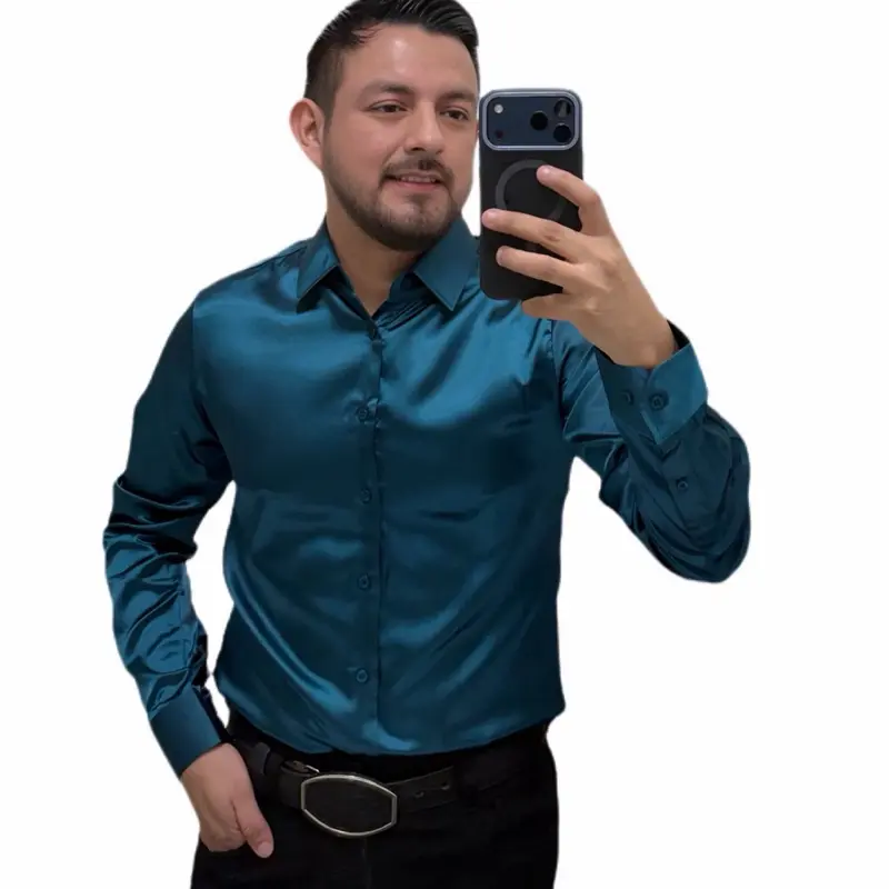 SATIN LONG SLEEVE (FITTED)