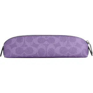 COACH Coated Canvas Travel Organizer Bag with Zipper Closure and Monogram Print for Women in Purple
