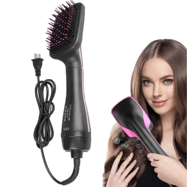 Hair Dryer and Styler - Multifunctional Styling Tool, Thermal Brush Straightener, Heated Straightening Brush for Salon-Quality Frizz-Free Smooth Styles, Black Styling Hair Tool, Styling Hair Tools, Hair Brush