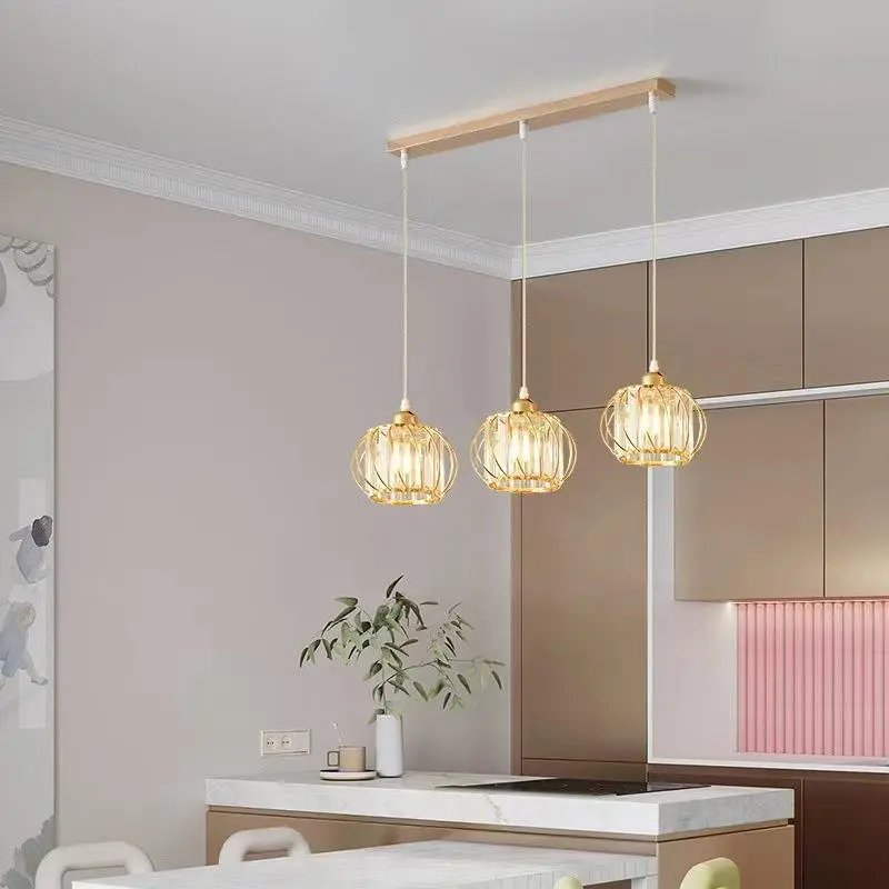 Luxury Modern Three-Head Pendant Light, Chandelier Light, Adjustable Hanging Line, E27 Socket for Hallway, Bedroom, Dining Room, Kitchen, Island, Indoor Decorative Light, Elegant Lighting, Decorative Pendant Light
