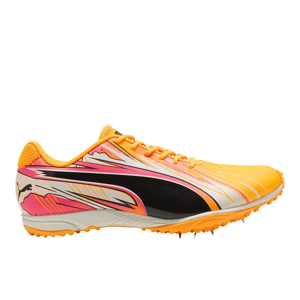 PUMA Mens Evospeed Haraka Sparked Spikes Running Sneakers Shoes - Orange