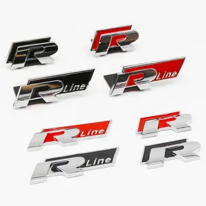 3D Metal Sport Emblem Sticker Badge, Car Body Decal, Car Decoration, Stylish Car Merch for Volkswagen Golf R Rline Tiguan Touareg Polo Gti CC Passat R36 Scirocco