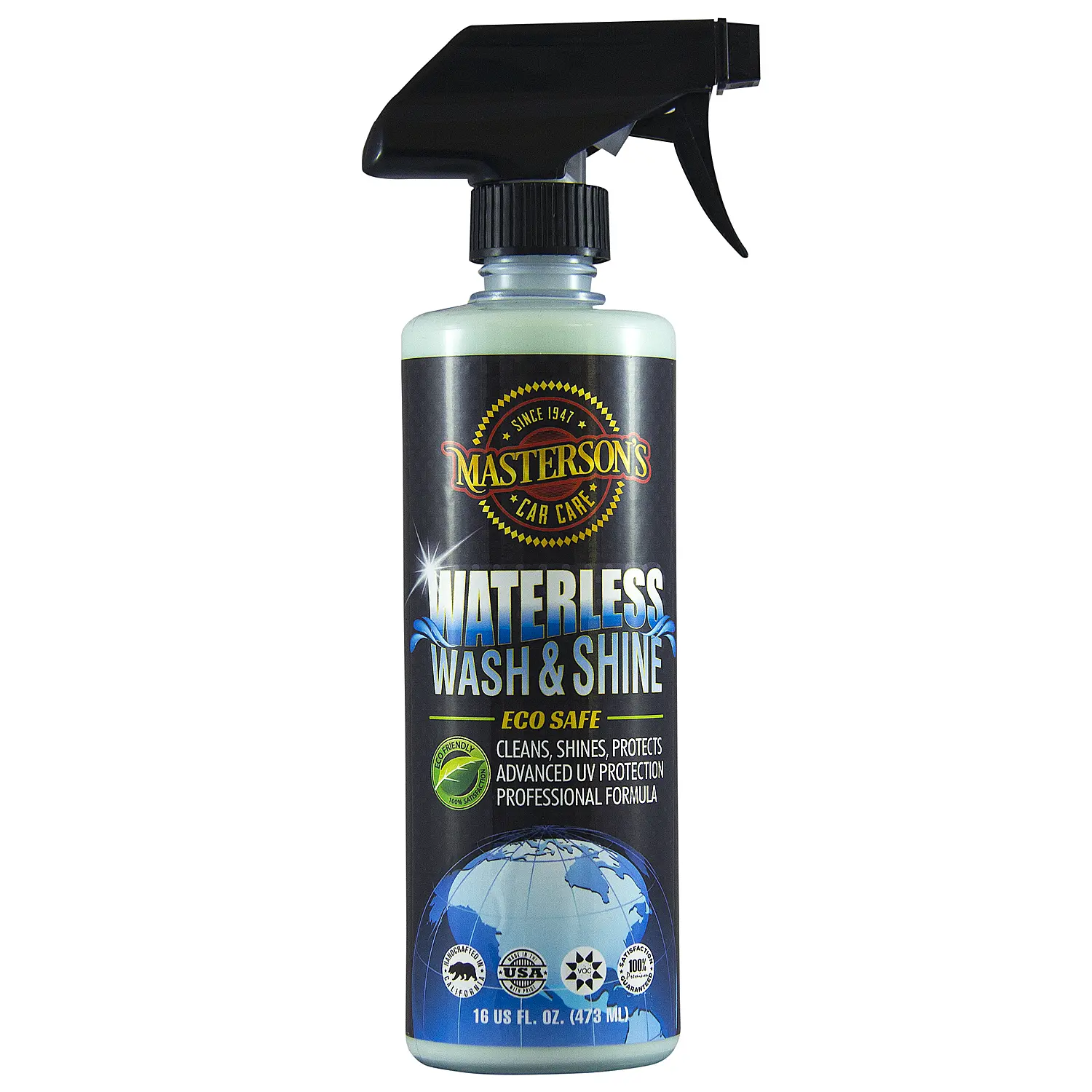 MASTERSON'S CAR CARE Waterless Wash & Shine Vehicle Cleaner (16 oz, MCC_106_16) - Quick Detailing Supplies, Detailing Products for Trucks, Motorcycles, RVs - Cleans & Shines Dirt & Grime