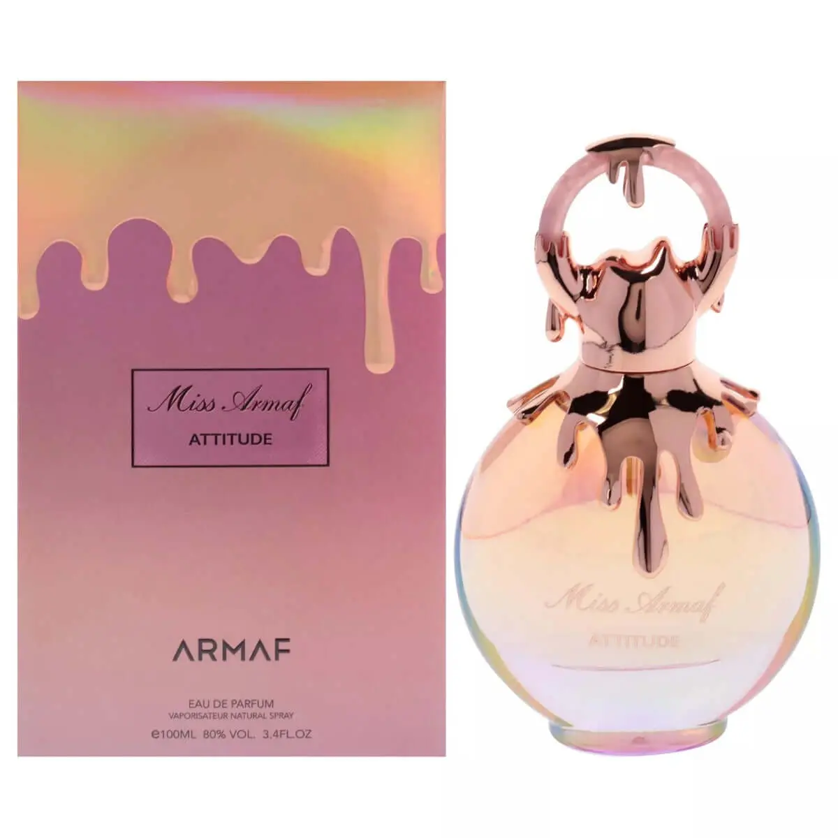 Armaf Miss Armaf Attitude Women's EDP Body Perfume Spray - 3.4 fl oz, Full-Size Jasmine-Themed Women's Fragrance with Captivating Sweet Floral Rose-Amber-Vanilla Scent, Alluring, New in Box, Full-Size Women's Fragrance