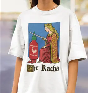 Sir Racha shirt, Sriracha shirt, Medieval art shirt, sriracha fan merch, retro medieval tshirt, chili souce humor, funny meme tshirt