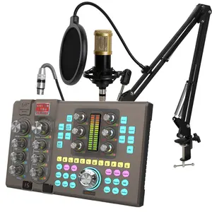Hosabely SK80 Bluetooth multi-function sound card: support listening, singing, live broadcast, recording songs, provide voice changing, special effects, reverberation functions, 48V power supply design. Enjoy a diverse audio experience!" Pop Filter