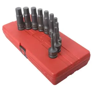 212 MAIN 10-Pc 0.5 In. Metric Drive Impact Hex Drivers, CR-Mo Steel, Heavy-Duty Auto Repair Tool for Cycling & Outdoor Recreation Equipment