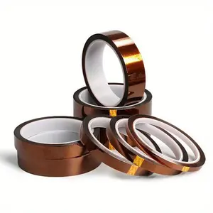 High-Temperature Resistant Polyimide Tape - Thermal Insulation & Adhesive for 3D Printing, PCB Protection, Soldering MaLight Beigeg | Self-Adhesive, Solvent-Resistant