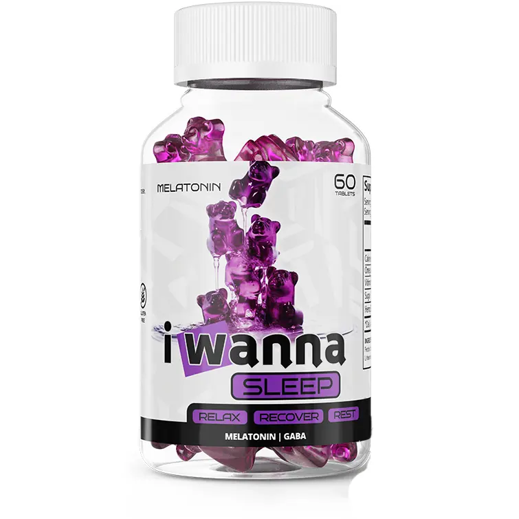 iWanna 100g Natural Lavender Mixed Berry Chewable Vegan Deep Sleep Gummies - Drug-Free, Non-Habit-Forming, Non-Stim Plant-Based Melatonin Healthcare Supplements for Adult Women, Peach, Cruelty Free