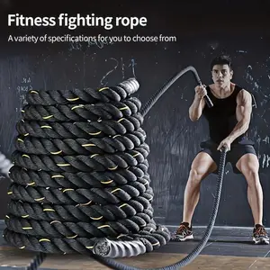 Heavy Duty Battle Rope - 9M/12M/15M Core Strength Trainer for Home & Gym | No-Slip Grip, Cardio & Full-Body Workout (No Battery Needed)