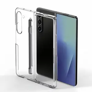 Transparent HD Protective Case for Samsung Galaxy Z Fold 7/fold 6 Smartphone with Pen Slot, Transparent Shockproof Cover, Durable Phone Cover, Hard Protective Cover, Casing, Accessories, Stylish Design, Easy Access