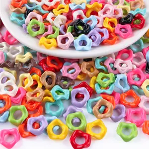 50 Acrylic Lace Wave Spacer Beads, Acrylic Bead Mix, Creative DIY Jewelry Making, Handmade Design, Fashion DIY Projects, Various Accessories, DIY Jewelry Decoration