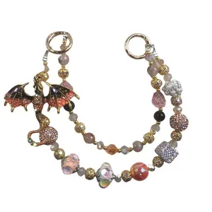 Handmade Heavy Craft Flash Beaded Chain for Women - Custom Fashion DIY Accessories for Phones, Keychains