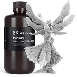 ELEGOO 8K Standard 3D Printer Resin 1KG, Photopolymer Resin 405nm UV-Curing Resin with High Precision and Low Shrinkage, Best for 12K/14K/16K Saturn Mars Jupiter MSLA DLP LCD 3D Printing