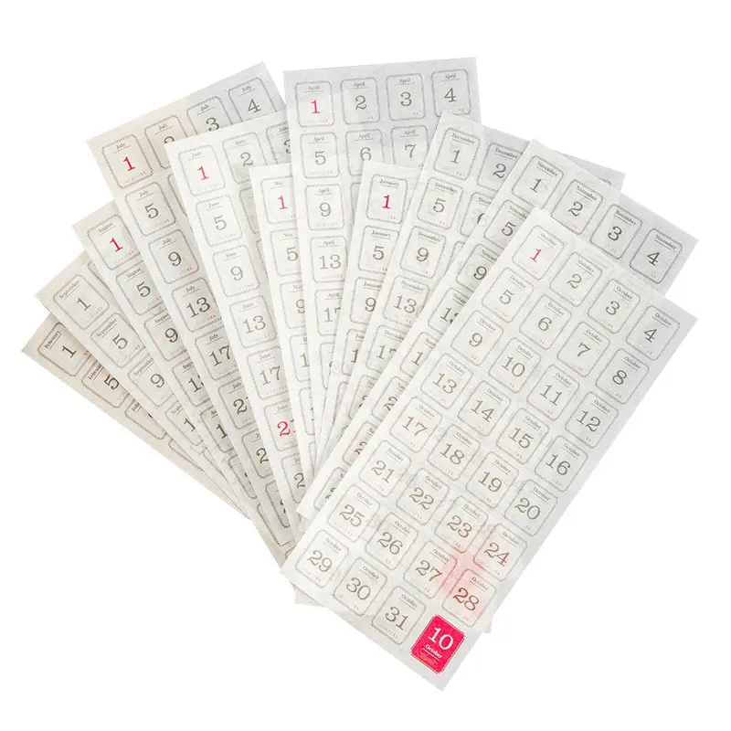 12 Sheets 365 Days Date Stickers, Planner Stickers, Durable Adhesive Sticky Labels for Organizing & Planning, Perfect for Journals, Calendars, Notebooks