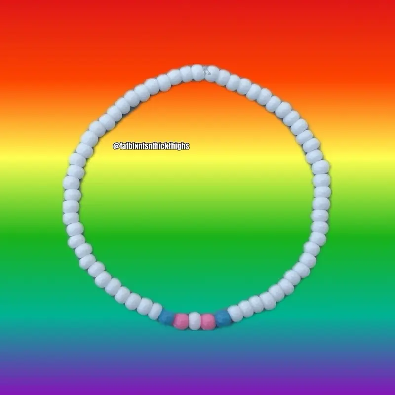 Pride LGBTQ+ Gay Lesbian Trans Transgender FTM Minimalist Seed Bead Bracelet