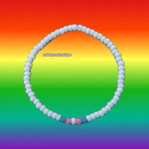 Pride LGBTQ+ Gay Lesbian Trans Transgender FTM Minimalist Seed Bead Bracelet