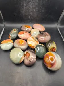 Polychrome jasper palm stone! 1.9 too 2.2 inches