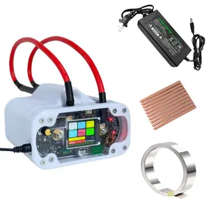 15600W High Power Dual Super Capacitor Spot Welder Machine 2600A 6V for DIY Pack 18650 21700 32140 Battery 0.1-0.4mm Nickel Sheet DIY Adjustable Lithium Battery Repair Tool with 12V5a 60W Power Supply