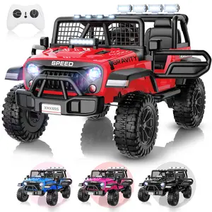 Hikole 24V Electric Jeep Car for Kids with Parent Remote, Power Ride on Wheels, Kid Cars to Drive for Boys Grils w/LED Lights, Bluetooth, 3 Speeds, Music & Horn