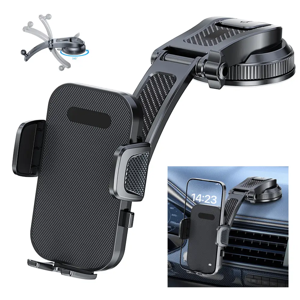 Retractable Car Windshield Phone Holder, Multifunctional Car Phone Navigation Bracket, Multi-view Angle Car Mobile Phone Stand,Back to School Gifts