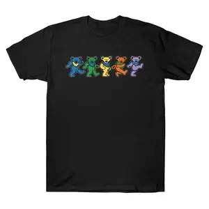 Oversized Retro Grateful Dead dancing bears Five of them Graphic T-Shirt Streetwear Holiday Wear y2k cotton fashion Streetwear Lover Gift Top Trending