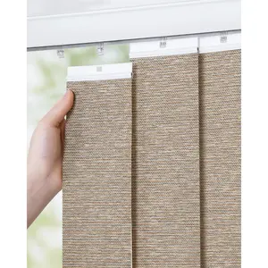 Vertical Blind Replacement Slats for Indoor Windows - Modern Light Filtering Window Treatment, Easy DIY, 25-Pack Light Brown, 3.5" x 82.5"