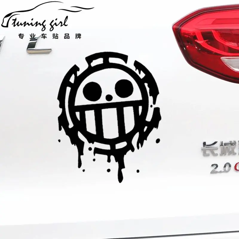 2026 New Car Stickers Skulls Pirates Luffy Funny Reflective Decoration For Fuel Tank Cap Windshield Bumper Trunk Motorcycle Laptop D2 For your Cars