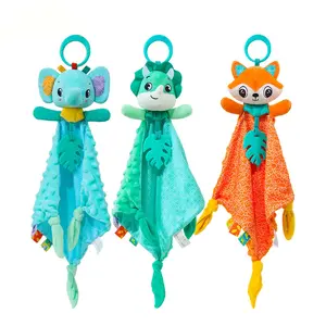 Lovey Colored Baby Snuggler Blanket for Kids, Babies, Boys, Girls Unisex Soft Lovie Baby Gifts for Newborn Toddler Snuggle Toy Stuffed Animal Animal Blankets