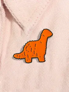 Cartoon Dinosaur Cookies Enamel Pin Stegosaurus Cookies Metal Brooch Lapel Backpack Badge Fashion Jewelry Accessories Gift for Friends