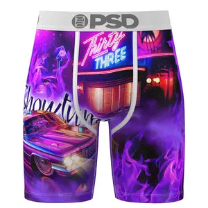 PSD Men's Aaron Jones Diner 33 Boxer Brief - Standard Length 7 Inch Inseam, Soft and Breathable Poly Blend Fabric Menswear Stretch