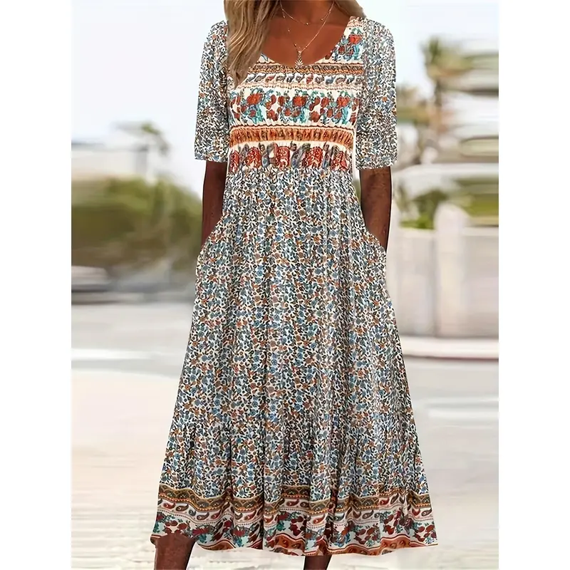 Boohoo plus size flower dress - TikTok Shop