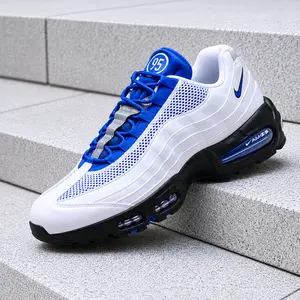 Nike Air Max 95 SE Big Bubble Total 90 White Racer Blue IB6830-100 Men's Fashion Sneaker New