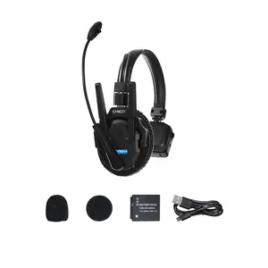 SYNCO XTalk XPro1 Wireless Intercom Headset with Antenna Enhanced Signal Reception 2.4GHz Full Duplex Random Master Device Design for Team Communication,Movie Shoot,Live Show Stage Performance (1PCS)
