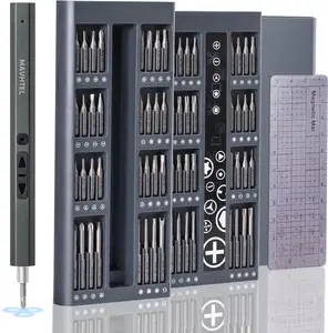 66-in-1 Wireless Portable Electric Precision Magnetic Precision Drill LED Large Capacity Battery Screwdriver Set, Multiple Torques, Suitable for Cameras, Computers, Mobile Phones, Game Consoles, Watches, Tablets, Glasses, and Drone Repairs