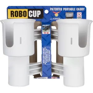 RoboCup White Clamp-On Cup Holder
