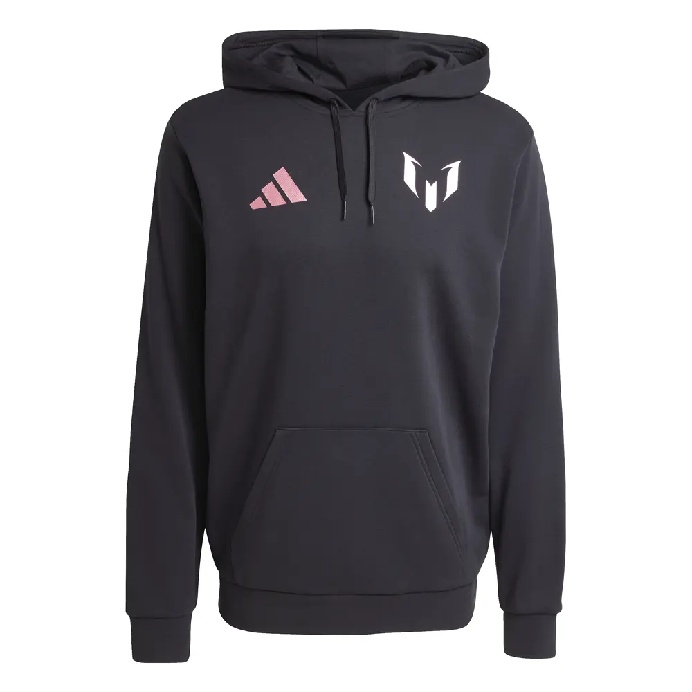 adidas Mens Messi Name & Number Graphic Hoodie Casual Outerwear Casual - Black