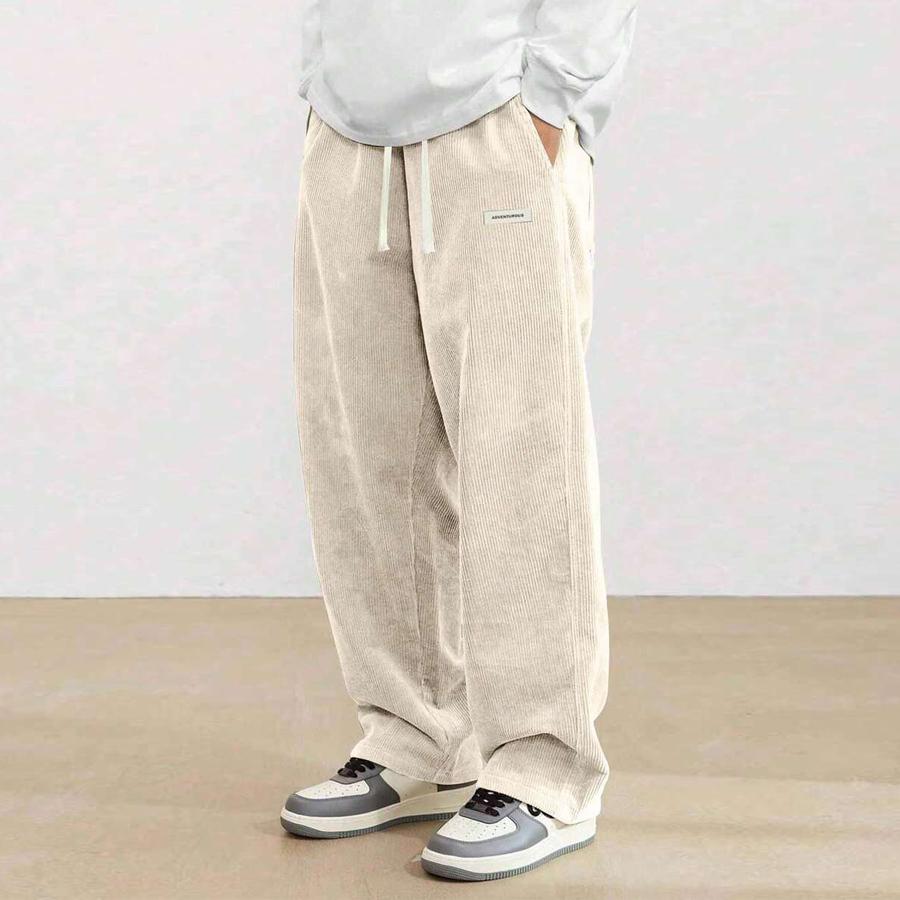 3-Pack Men’s Vintage Corduroy Casual Pants, Loose Straight Cut, New for Spring/Autumn