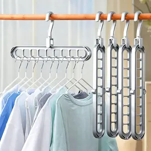 Durable and Foldable Plastic hangers  Storage Set -9-Hole Space Saving Design, Suitable for Wardrobes, Wardrobes, Homes, and Dormitories - High Quality Organizer, Durable and Flexible Storage Solution