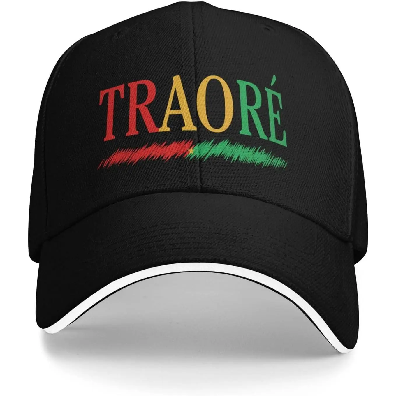Burkina Faso Ibrahim Traoré Print Unisex Adjustable Snapback Wide Brim Baseball Cap - 1 Size, Hand Wash Only, Line Dry, Everyday Sun Protection Dad Hat, Casual Outdoor Casquette, Fits Most Head Sizes