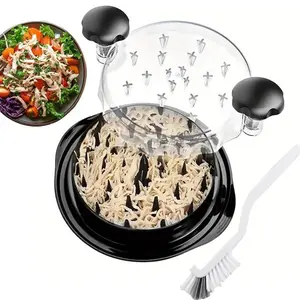 1 Count Rotating Chicken Slicer with Brush Head, Suitable for Kitchen, Food Safety, Visible Chicken Breast Slicer, Anti-slip Bottom, Ergonomic Handle, Kitchen Cooking Accessories, Party Supplies. Saves Time, Easy to Clean, Pet Feeding Tool