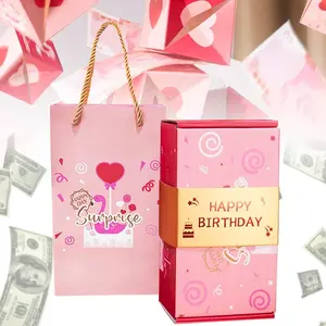 Surprise Gift Box Explosion, Money Gift Wrap Boxes for Cash Pop Up, Funny and Creative Ways to Give Money as Valentine's Day, Christmas, Birthday Gifts, 10 Boxes