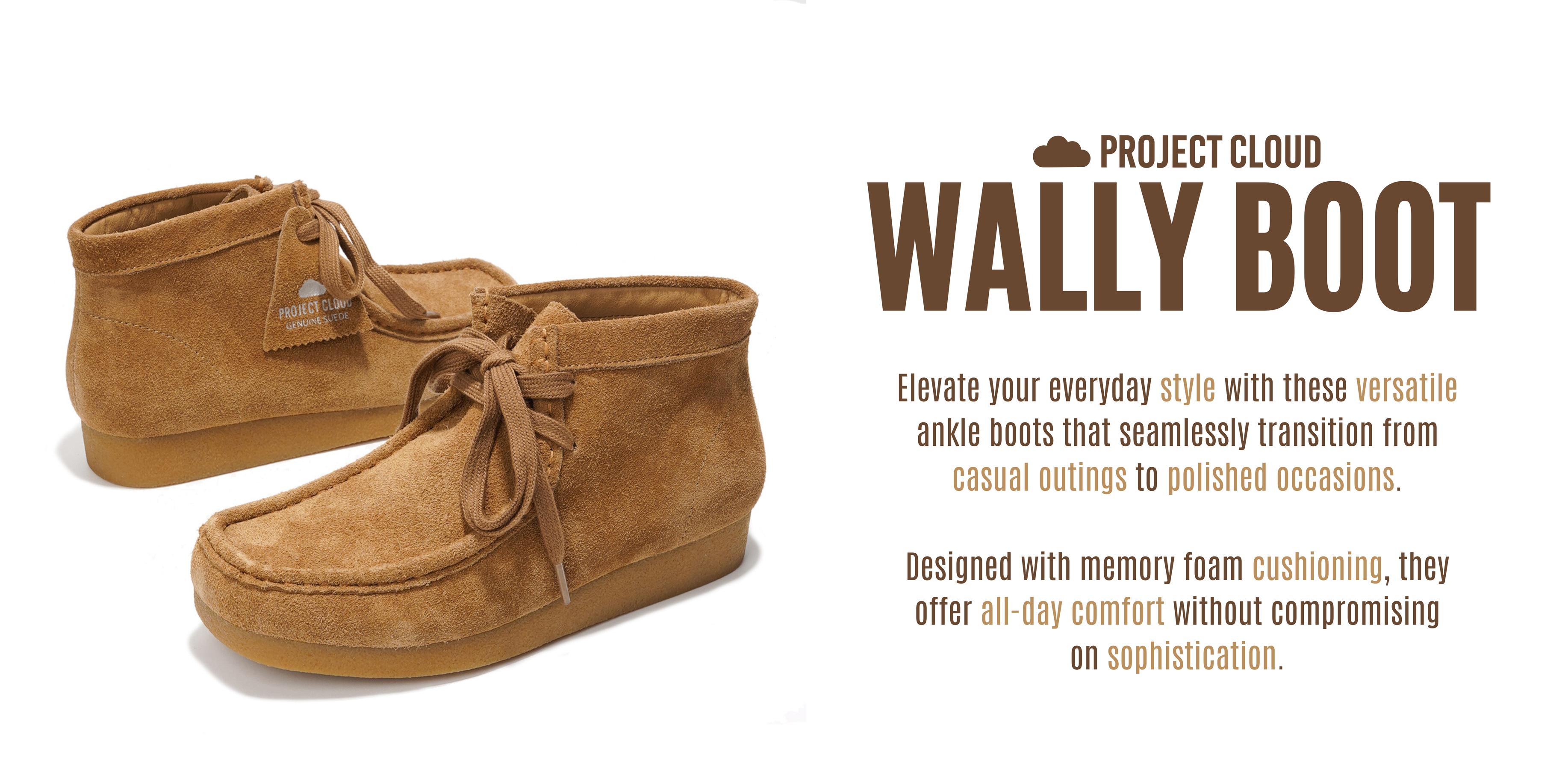 Project Cloud Women's | 100% Genuine Suede Ankle Boots | ProjectPlush | Non-Slip - Wally Boot