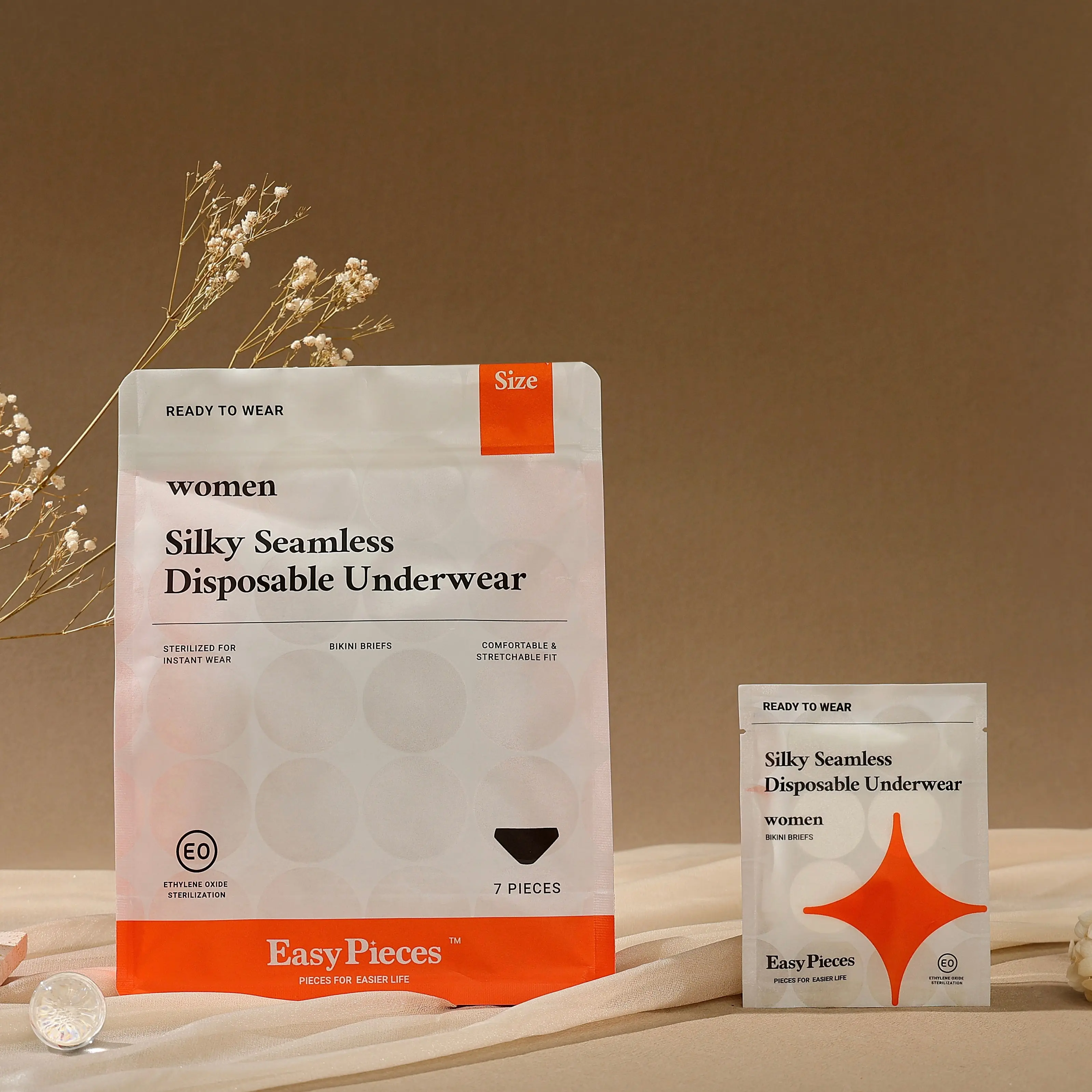 Silky Seamless Disposable Underwear for Women 7 pieces