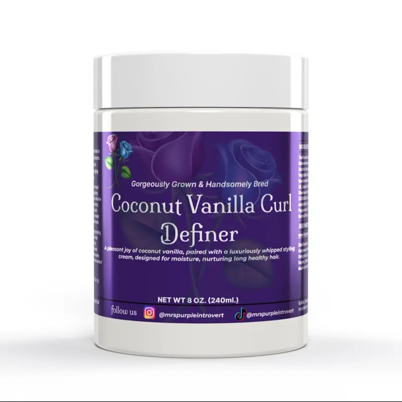 Coconut Vanilla Curl Definer- Gorgeously Grown & Handsomely Bred’s natural hair products Gel Haircare