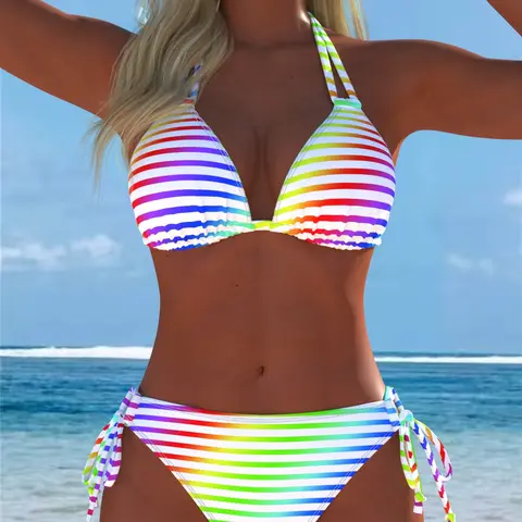 New Arrival Women's Swimwear, Ruched Knot Bikini, Swim Dress Summer Beach Festival Vacation Travel Sexy Style Bikini Set Two Piece Set Best Selling Bikini Swimsuit Set