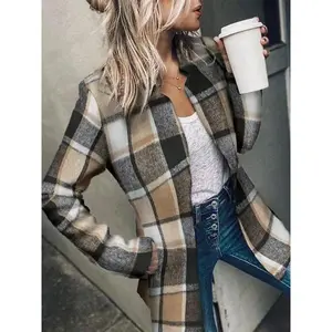 Women's Solid Color Long Sleeve Open Front Coat - Longline Outerwear with Pockets |   For Fall & Winter Daily Wear