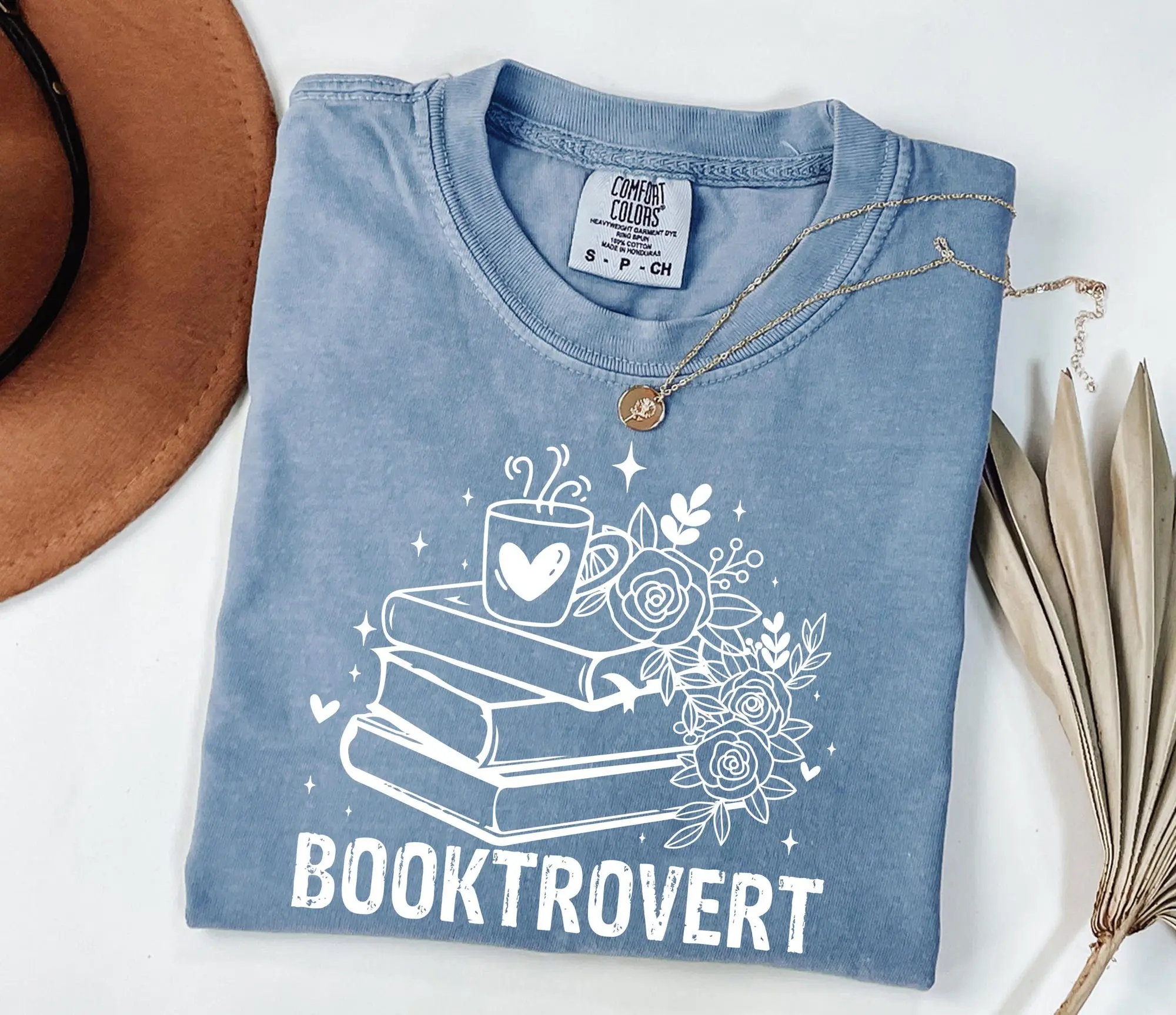 Booktrovert Shirt - Comfort Colors Cotton Tee - Gift for Book Lovers, Introverts, and Readers