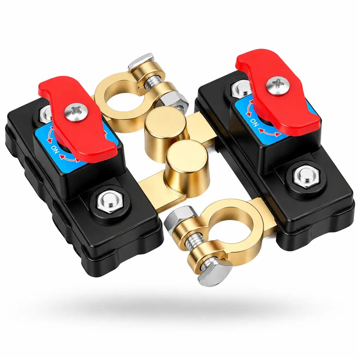 Heavy Duty Pure Copper Universal Car Battery Disconnect Switch - Manual Rotary Power Cut-Off Breaker for Truck, RV Vehicles, Switches
